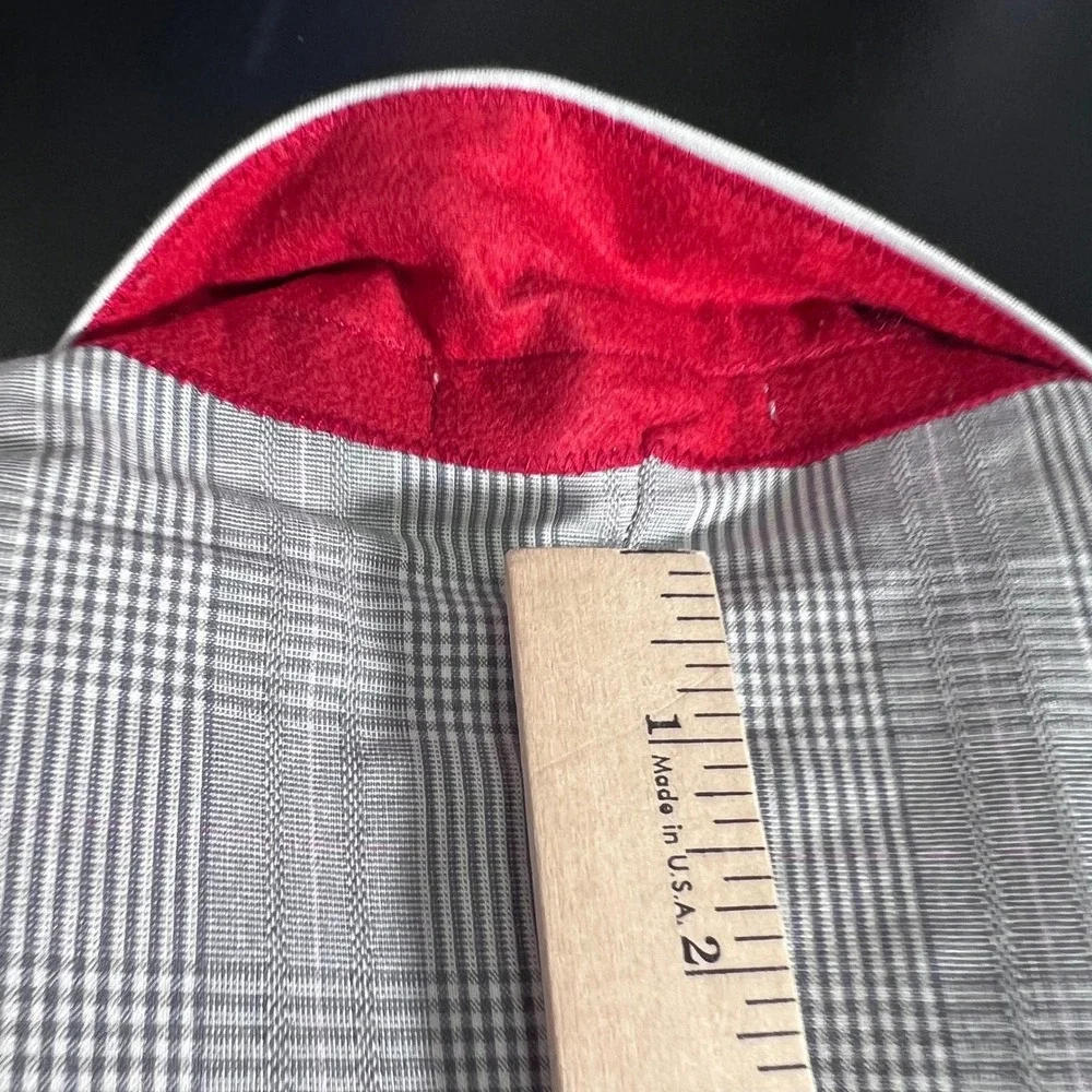 EDGE by WD·NY Blazer Mens L Gray‎ Glen Check Plaid Modern Sport Coat Wedding